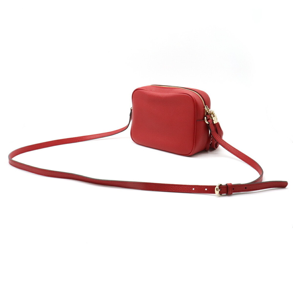 Gucci Disco Small Soho Crossbody Bag Red Leather